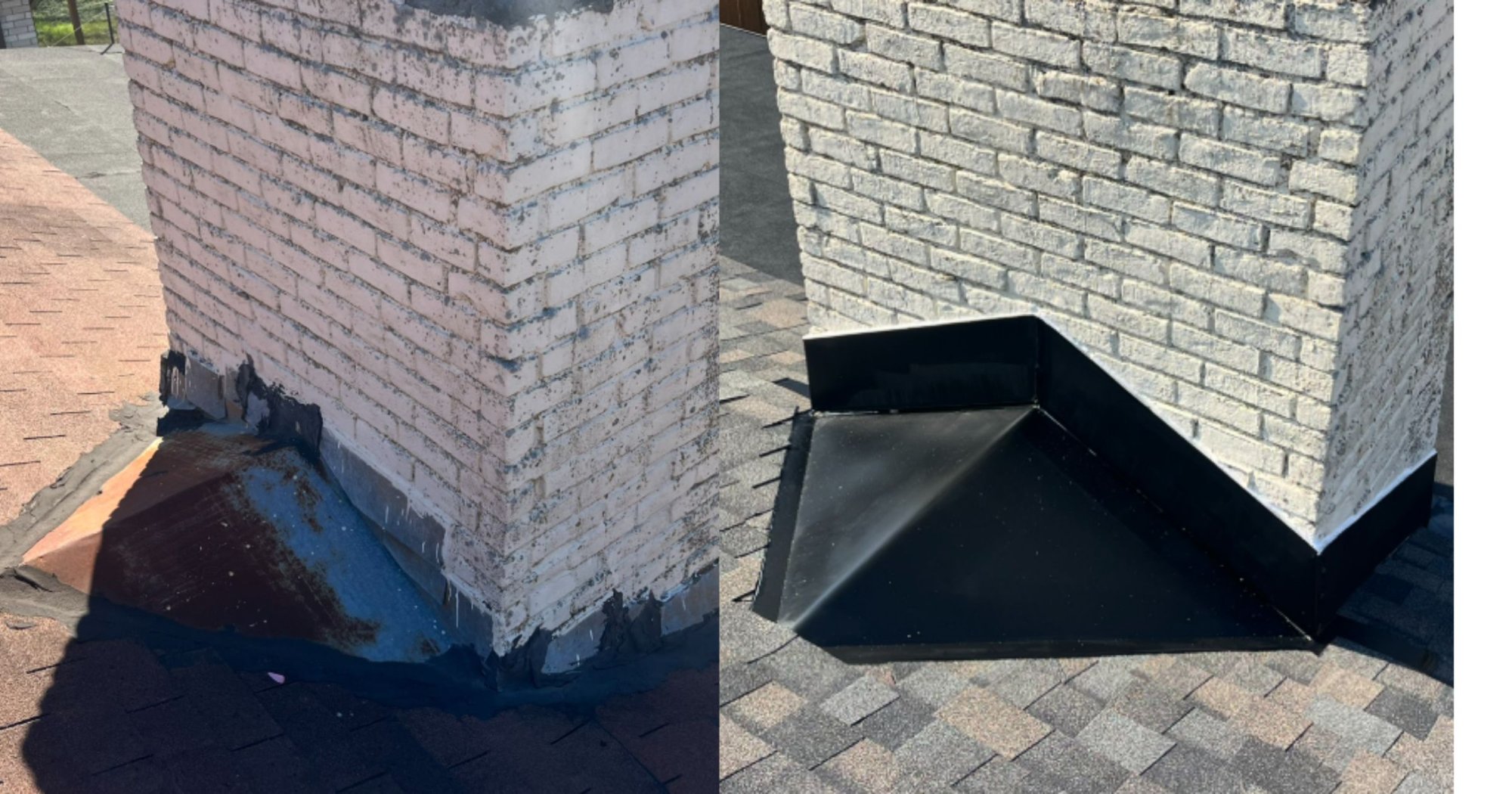 Full Chimney Flashing & Counter Flashing — Brick