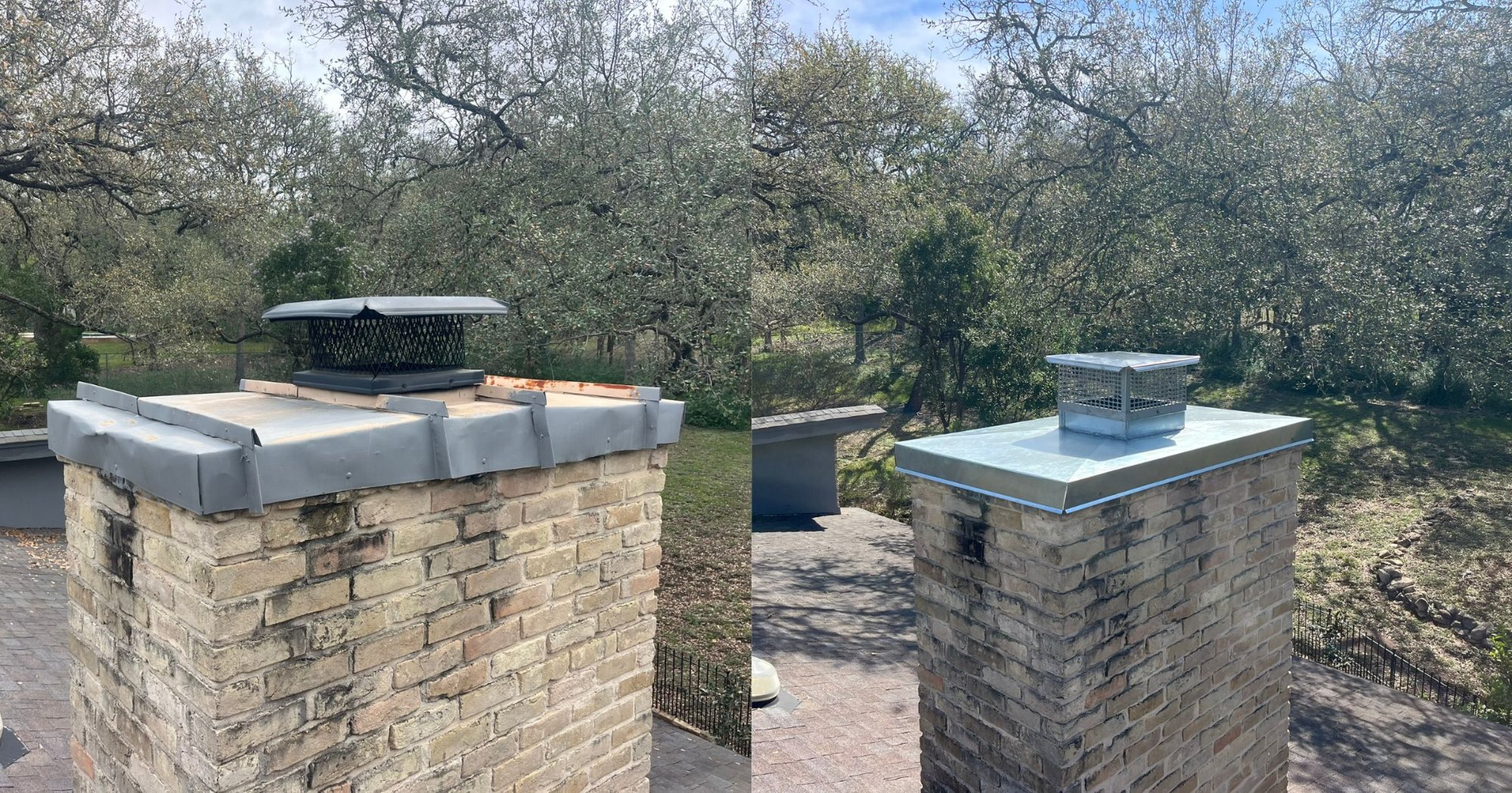 New Chase Cover & Flue Cap — Brick Chimney